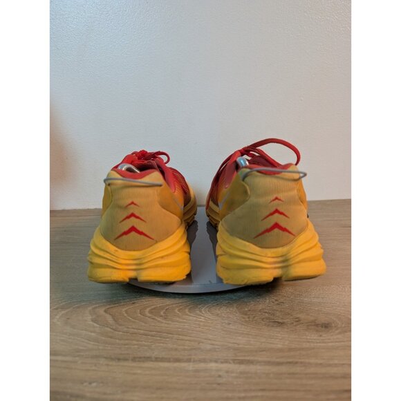 Hoka One One Rincon 3 Fiesta Red Yellow Running Shoes Sneakers Men's Size 12 2E - Picture 5 of 10
